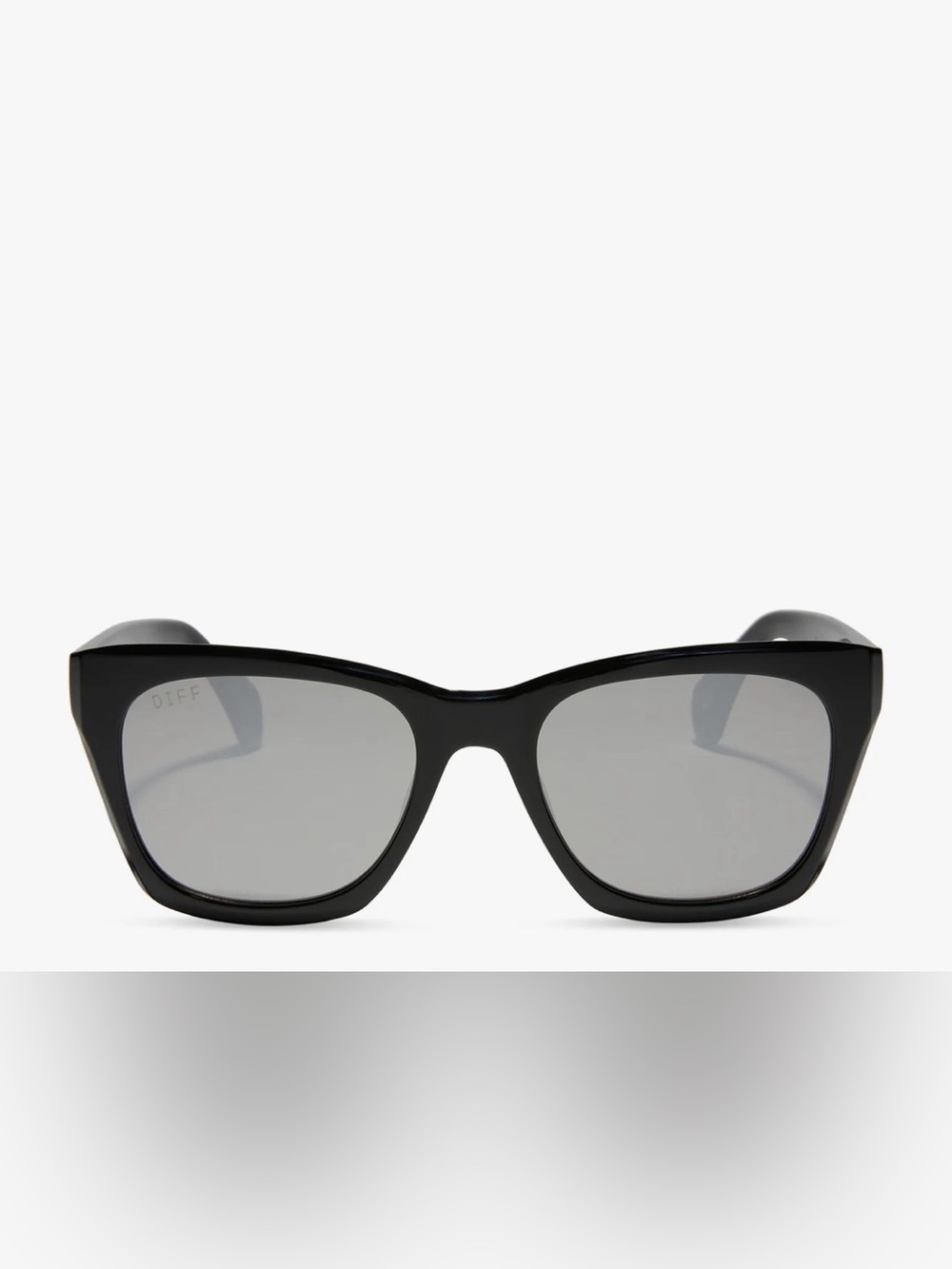 NEW DIFF Sean 50mm Sunglasses In Black Grey Mirror